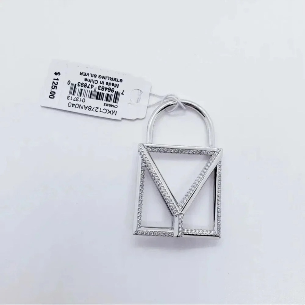Michael Kors Sterling Silver Oversized Lock Charm - Picture 4 of 5